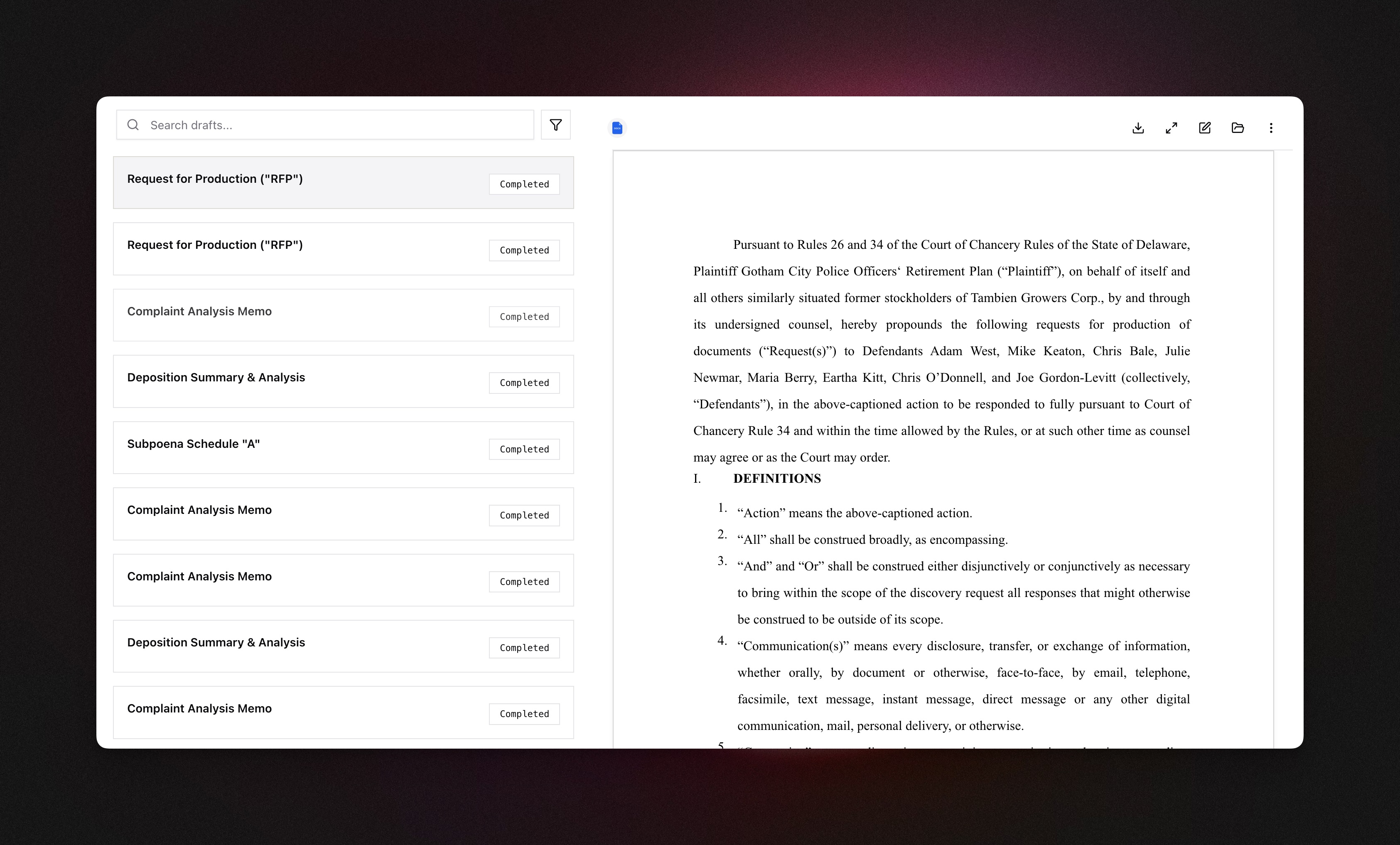 Advocacy interface